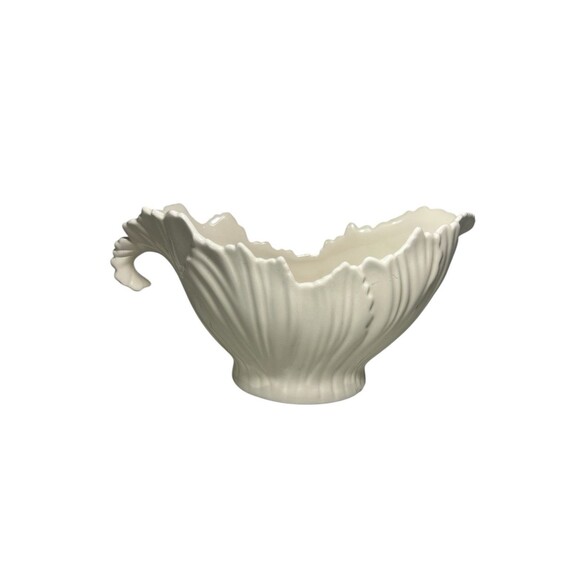 2009 Lenox Teleflora 75th Anniversary Leaf Design Ceramic Gravy Boat Planter - Picture 4 of 16